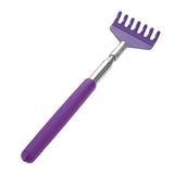 Retractable Back Scratcher with Rubber Handle Scratching Device for The Elderly Extensible Massage Tools Metal Telescopic Hand Grip
