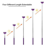 Retractable Back Scratcher with Rubber Handle Scratching Device for The Elderly Extensible Massage Tools Metal Telescopic Hand Grip