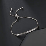 Fashionable silver women's bracelet, exquisite sliding buckle bracelet jewelry, adjustable women's bracelet