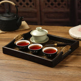 Wooden tray with handle service tray, sofa tray, food tray, dining table tray, coffee table decoration tray, spa hotel
