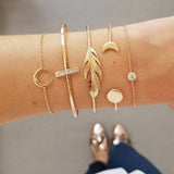 5PCS Presents Multi Layered Adjustable Bracelet Set for Girls and Women for Girl Friend Valentine Gift Gift for Sister In Australia - Darrahopens