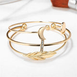 5PCS Presents Multi Layered Adjustable Bracelet Set for Girls and Women for Girl Friend Valentine Gift Gift for Sister