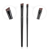 2PCS， Fine Angled Eyeliner Brushes, Eye Liner brush, Ultra Thin Slanted Flat Angle for Beauty Cosmetic Tool
