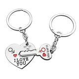 2pcs Couple Key Chain Ring Set-I LOVE YOU with Red Heart Keychains Set for Boyfriend Girlfriend and Best Friends In Australia - Darrahopens