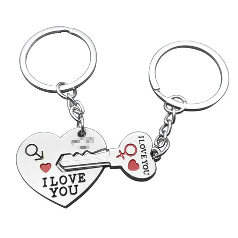 2pcs Couple Key Chain Ring Set-I LOVE YOU with Red Heart Keychains Set for Boyfriend Girlfriend and Best Friends In Australia - Darrahopens
