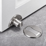 Silvery Floor Mount Door Stopper，Invisible Magnetic Door Stop,Door Catch/Stopper for Bottom of Door，Hold Your Door Open
