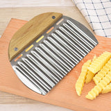 Stainless Steel Wave Cutter Potato Cutter for Potatoes, Vegetable Blade with Wavy Edge for Vegetables, Potatoes, In Australia - Darrahopens
