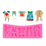 Lovely Baby Clothes DIY Silicone Mold, Resin Clay Chocolate Silicone Cake Mold, Fudge Cake Decoration Tool, Wedding Cake Decoration In Australia - Darrahopens