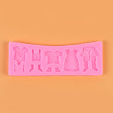Lovely Baby Clothes DIY Silicone Mold, Resin Clay Chocolate Silicone Cake Mold, Fudge Cake Decoration Tool, Wedding Cake Decoration In Australia - Darrahopens