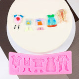 Lovely Baby Clothes DIY Silicone Mold, Resin Clay Chocolate Silicone Cake Mold, Fudge Cake Decoration Tool, Wedding Cake Decoration In Australia - Darrahopens
