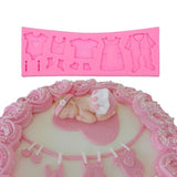 Lovely Baby Clothes DIY Silicone Mold, Resin Clay Chocolate Silicone Cake Mold, Fudge Cake Decoration Tool, Wedding Cake Decoration