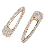 2PCS，Elegant Full Diamond Hair Clips Makeup Barrettes Women Hair Styling Tool Rhinestone Duckbill Hairgrips In Australia - Darrahopens