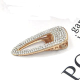 2PCS，Elegant Full Diamond Hair Clips Makeup Barrettes Women Hair Styling Tool Rhinestone Duckbill Hairgrips