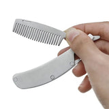 Men's and women's combs, mini pocket combs, stainless steel foldable combs, beard care tools, convenient to use combs