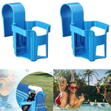 2PCS Poolside Cup Holder for above Ground Pools Pool Cup Holder for Drinks Pool Drink Holder Fits  or Less Round Top Bar