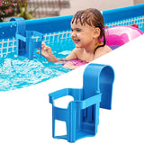 2PCS Poolside Cup Holder for above Ground Pools Pool Cup Holder for Drinks Pool Drink Holder Fits  or Less Round Top Bar