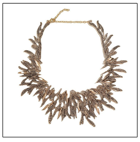 Exaggerated and atmospheric retro design jewelry necklace collarbone chain women's accessories, scarf necklace,