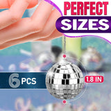 6PCS，Hanging Disco Ball Party Decorations - 6Pcs Mirror Disco Ball Disco Party Decorations Wedding Decor Small Disco Balls In Australia - Darrahopens