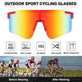Sports Sunglasses for Men Women Youth Baseball Softball Sunglasses UV400 Protection Cycling Glasses.