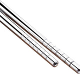 Reusable Silver Chopsticks Dishwasher Safe, Square Lightweight Non-Slip Chop Sticks Easy to Use for Home Kitchen Hotel Restaurant In Australia - Darrahopens