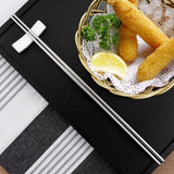 Reusable Silver Chopsticks Dishwasher Safe, Square Lightweight Non-Slip Chop Sticks Easy to Use for Home Kitchen Hotel Restaurant In Australia - Darrahopens