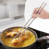 Reusable Silver Chopsticks Dishwasher Safe, Square Lightweight Non-Slip Chop Sticks Easy to Use for Home Kitchen Hotel Restaurant In Australia - Darrahopens