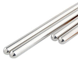 Reusable Silver Chopsticks Dishwasher Safe, Square Lightweight Non-Slip Chop Sticks Easy to Use for Home Kitchen Hotel Restaurant