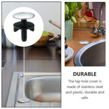 2 Pieces Kitchen Sink Hole Cover Faucet Hole Cover Sink Tap Hole Plate Stopper Cover Kitchen Sink Stainless Steel Plug Accessories