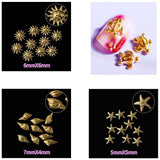 Mixed design nail art stickers, metal silver, marine creatures, shells, stars, sea nails, rhinestones, accessories In Australia - Darrahopens