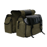 Bike Bag Bicycle Bike Saddle Rear Rack Bag for Grocery Shopping Cycling Trip Military green (with side pockets) In Australia - Darrahopens