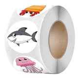 1000Pcs Round Marine Animals for Kids Teacher Reward Stickers School Supplies, Ocean Animals Incentive Roll Sticker Potty