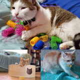 4 Pack Cat Spring Toys for Indoor Cats, Colorful & Durable Plastic Spring Coils Attract Cats to Swat, Bite, Hunt, Interactive Toys In Australia - Darrahopens