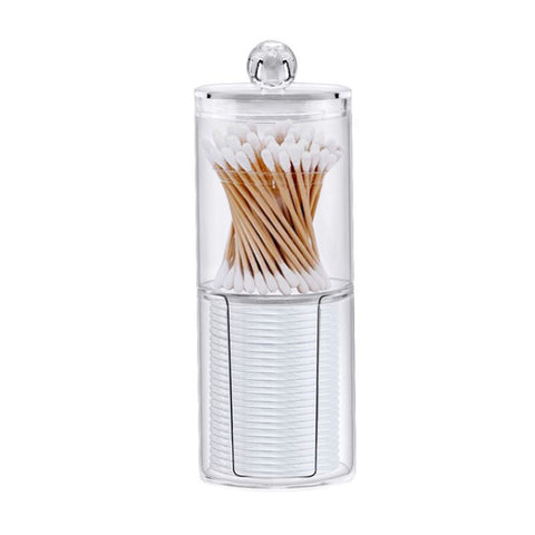 Transparent Cotton Ball Pad Swabs Make Up Pads Dispenser Holder Organizer Container with lid Multifunction Acrylic In Australia - Darrahopens