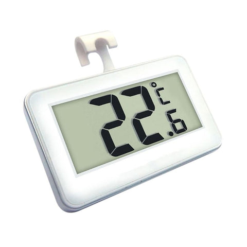 Refrigerator Thermometer Foldable Waterproof Large Thermometer with Digital LCD Screen for Refrigerator Cafe Basement Kitchen