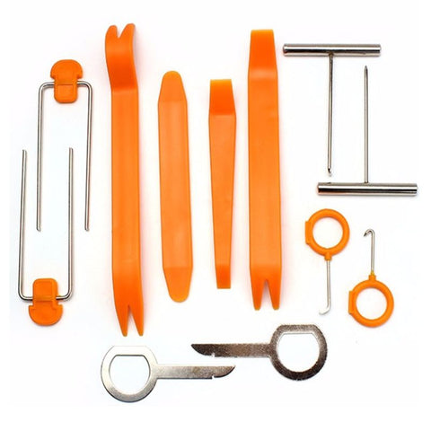 12-Piece Car Trim Removal Tool Set for Easy Removal of Car Door Panels, Fasteners, Molding, Dashboards and Wheel Hubcaps
