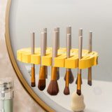 2pcs Wall Mount Makeup Brush Organizer Shelf Brush Toothbrush Cosmetic Brush Wall Holder Ledge Toothbrush Holder for Shower