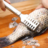 Fish Scaler Fish Scale Planer Remover Scraper Sawtooth Extractor Stainless Steel with Firm Grip Kitchen Tool Scale scraper