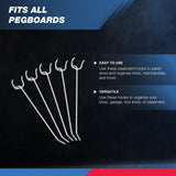 6” Pegboard Hook Organizer Kit, 50 Pack, Hanging Hooks Set for Garage Organization, Great for Wall Hanging and Shelving
