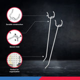 6” Pegboard Hook Organizer Kit, 50 Pack, Hanging Hooks Set for Garage Organization, Great for Wall Hanging and Shelving