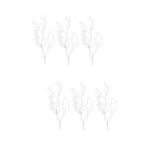6 Pcs Home Decor Flower Vase Artificial Tree Branches White Vases for Flowers Antler Dried Tree Fake Branches for Decoration Vase