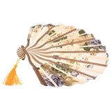 Hand Fan Retro Style Handheld Folding Fans Classic Style Peony Flower Fabric Bamboo Folding Dance Hand Fan for Party Props In Australia - Darrahopens