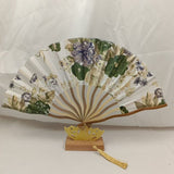Hand Fan Retro Style Handheld Folding Fans Classic Style Peony Flower Fabric Bamboo Folding Dance Hand Fan for Party Props