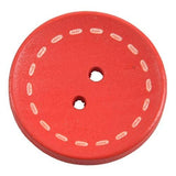 Sewing Button -50Pcs Mixed Round 2 Holes Wood Sewing Buttons Scrapbooking 15mm Dia - (Color: Multi-Colored)