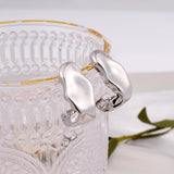 Earrings for Women Stainless Steel Gold Filled Lightweight Moon Hollow Open Chunky Hoop Post Earrings for Women Trendy Jewelry In Australia - Darrahopens