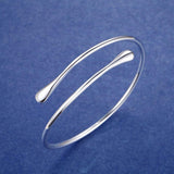 Shining Bangle Bracelets subtle elegance Perfect Jewelry Gifts Dainty Thin Cuff Bangle Bracelets for Women Adjustable (Silver)