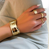 Adjustable Cuff Bangle Bracelets Women Chunky Cuff Bracelet Wide Open Bracelet Thick Bangle Bracelet Jewelry  Elegant gift