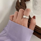 Beaded Chunky Band Ring in Sterling Silver, Simple Dainty Open Size, Adjustable & Expandable Ring for Women Men In Australia - Darrahopens