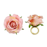 Handmade Champagne Rose 6PCS Napkin Rings for Home, Kitchen, Dining Room, Dinner Parties, Luncheons, Picnics, Weddings, Buffet In Australia - Darrahopens