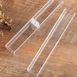8Pcs Plastic Clear Ballpoint Pen Gift Box Pencil Boxes Empty Bulk Case Collection Set for Business School