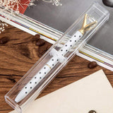 8Pcs Plastic Clear Ballpoint Pen Gift Box Pencil Boxes Empty Bulk Case Collection Set for Business School